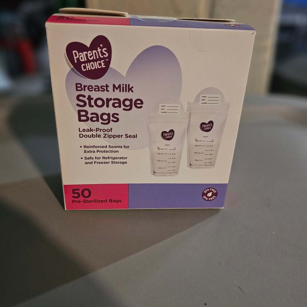 Parent's Choice Breast Milk Storage Bags, 6 oz, 50 Count